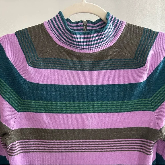 Free People cropped half zip striped sweater - Picture 8 of 9